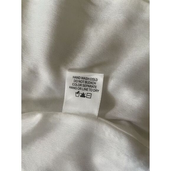 Kirious Los Angeles Embroidered Floral Crop Top L Ruffle Straps Tie Back NWT - Picture 7 of 8